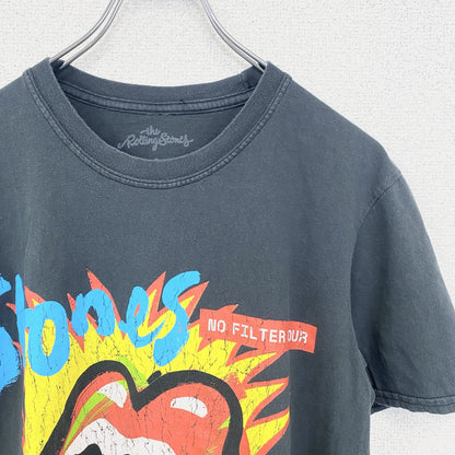 古着 used　半袖バンドプリントTシャツ バンT　音楽　ローリングストーンズ　レトロデザイン　クルーネック　Sサイズ