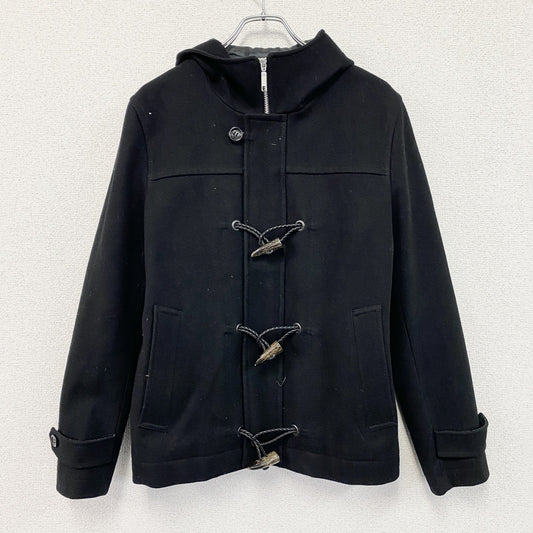 COMME CA ISM　コムサイズム　ダッフルコート/フーディー　比翼仕立て　黒　ブラック　Lサイズ