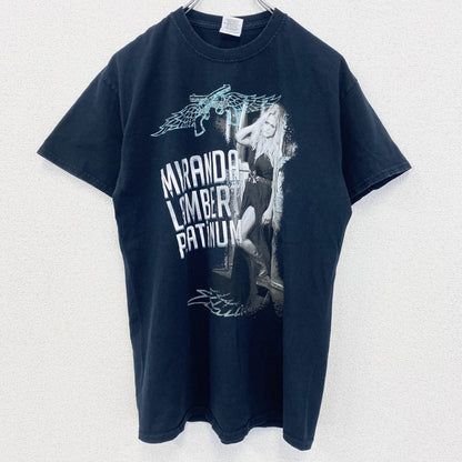 古着 used　GILDAN　半袖プリントTシャツ　音楽　ミランダランバード　レトロデザイン　クルーネック　Mサイズ