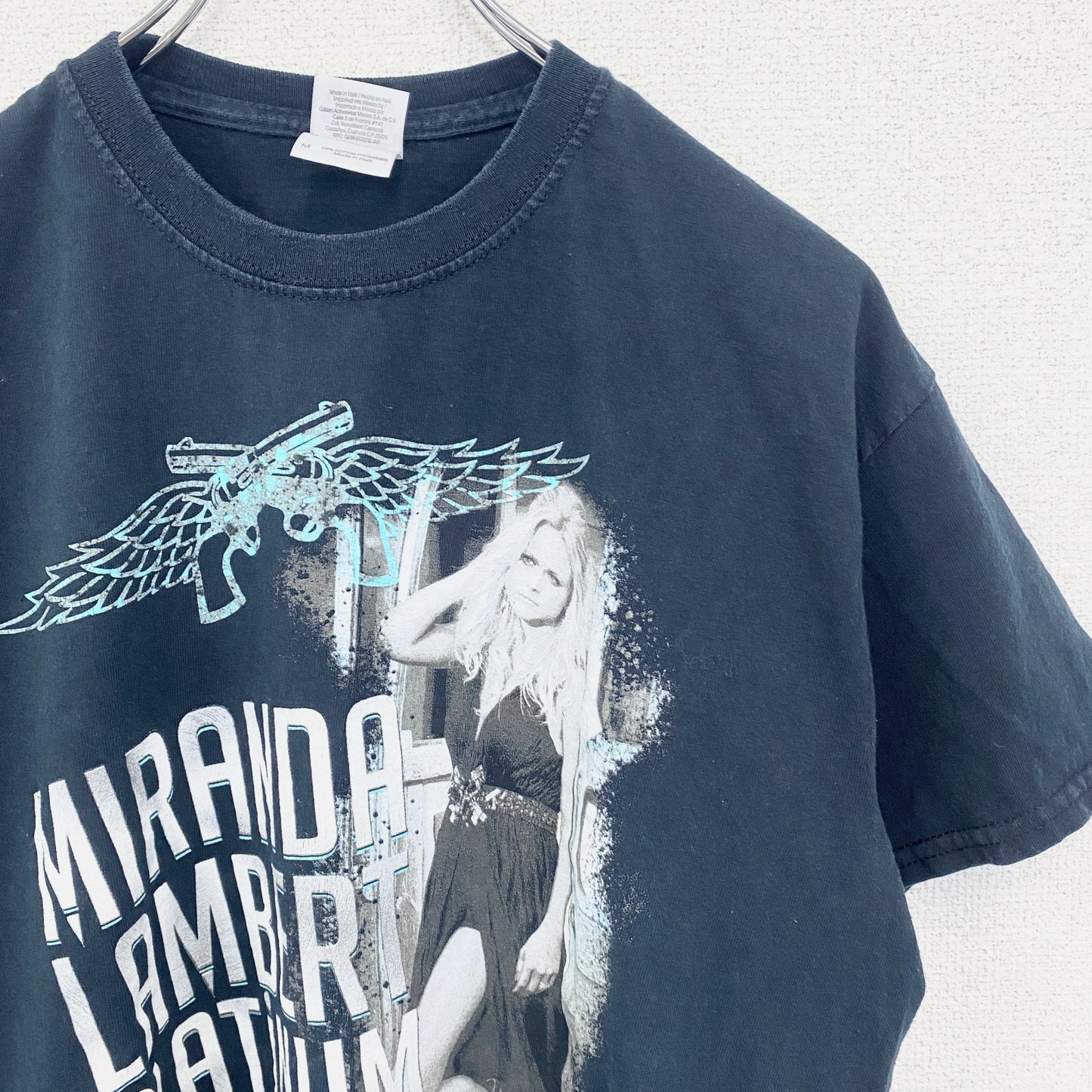 古着 used　GILDAN　半袖プリントTシャツ　音楽　ミランダランバード　レトロデザイン　クルーネック　Mサイズ