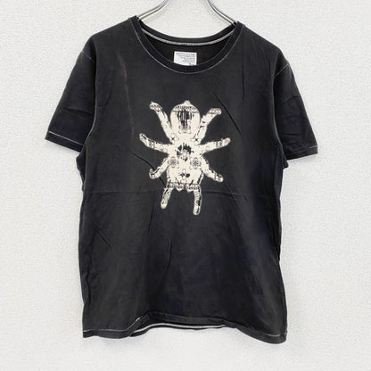 半袖プリントTシャツ　シングルステッチ　フェード　黒　ブラック　Lサイズ