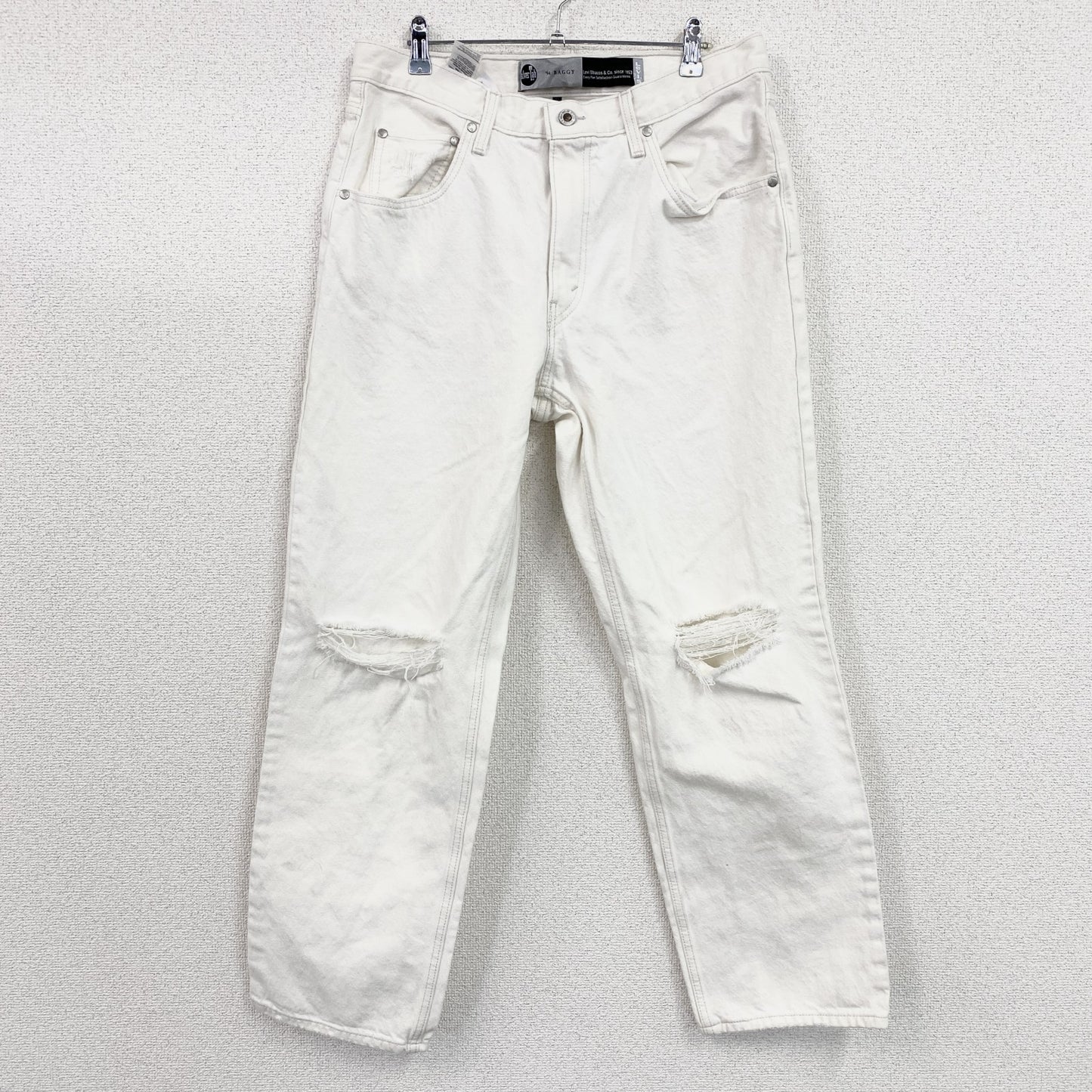 Levi’ｓ　リーバイス　silver Tab　94 BAGGY　デニムパンツ/ダメージジーンズ　ホワイト　W32サイズ