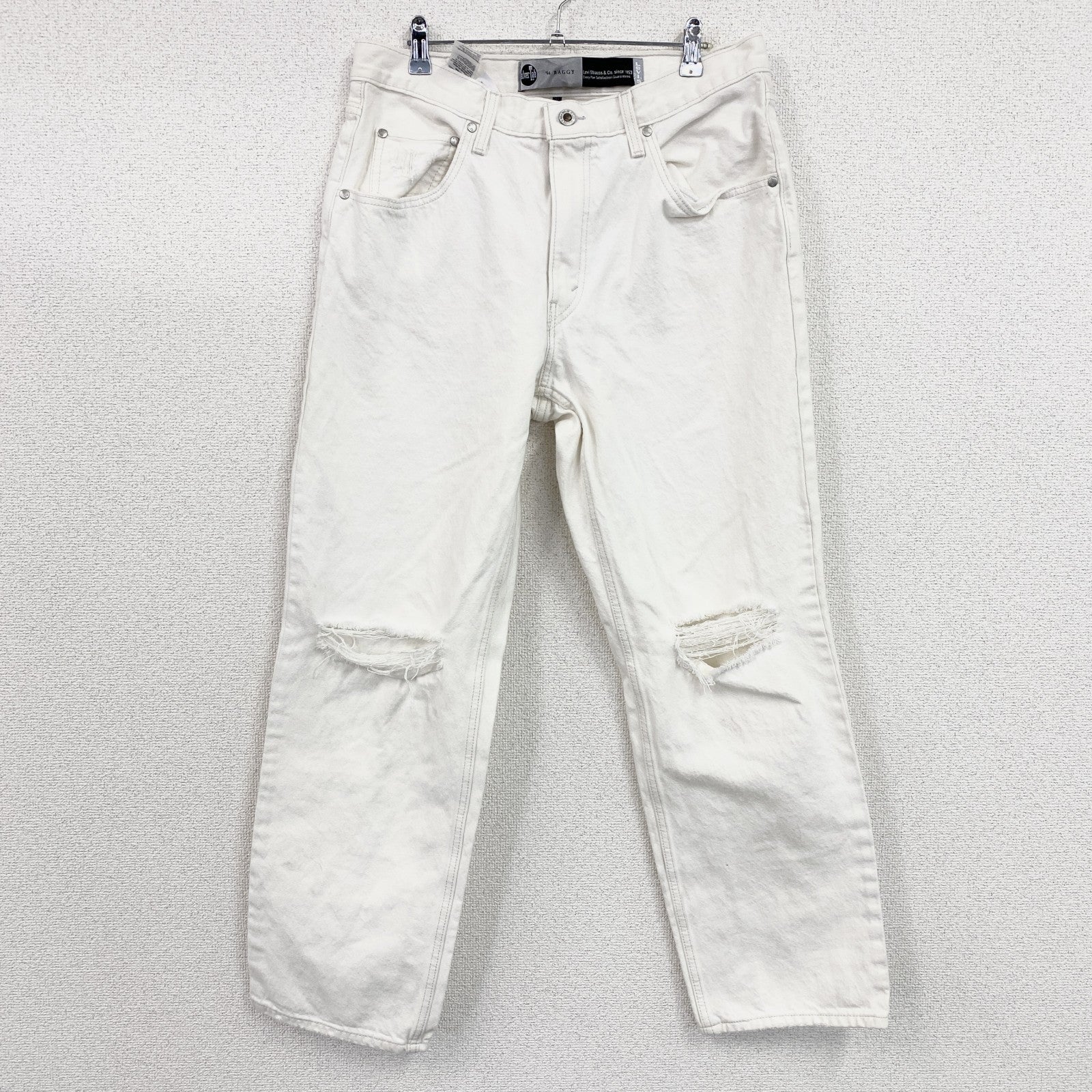 Levi’ｓ　リーバイス　silver Tab　94 BAGGY　デニムパンツ/ダメージジーンズ　ホワイト　W32サイズ