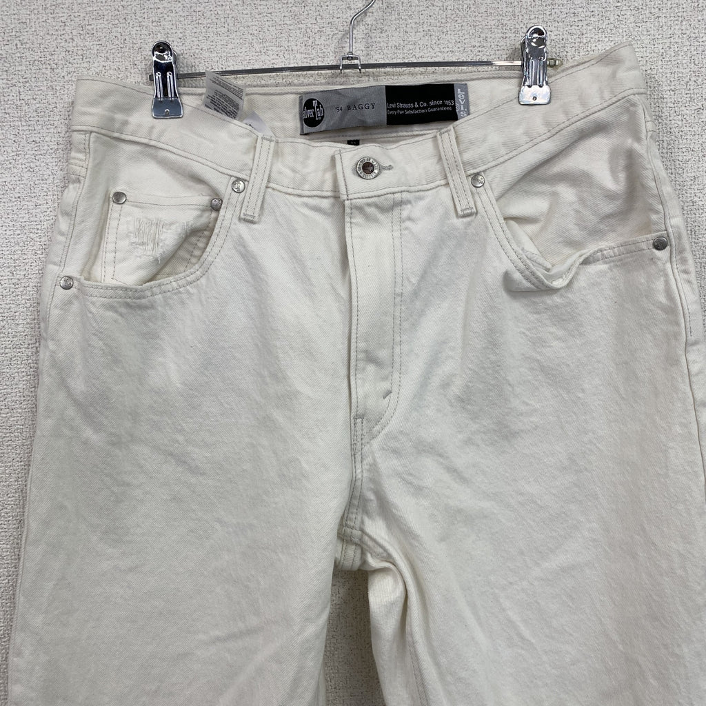 Levi’ｓ　リーバイス　silver Tab　94 BAGGY　デニムパンツ/ダメージジーンズ　ホワイト　W32サイズ