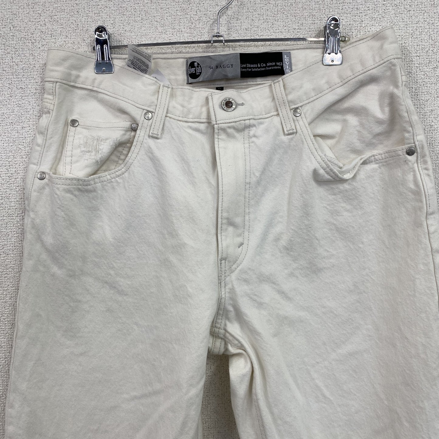 Levi’ｓ　リーバイス　silver Tab　94 BAGGY　デニムパンツ/ダメージジーンズ　ホワイト　W32サイズ