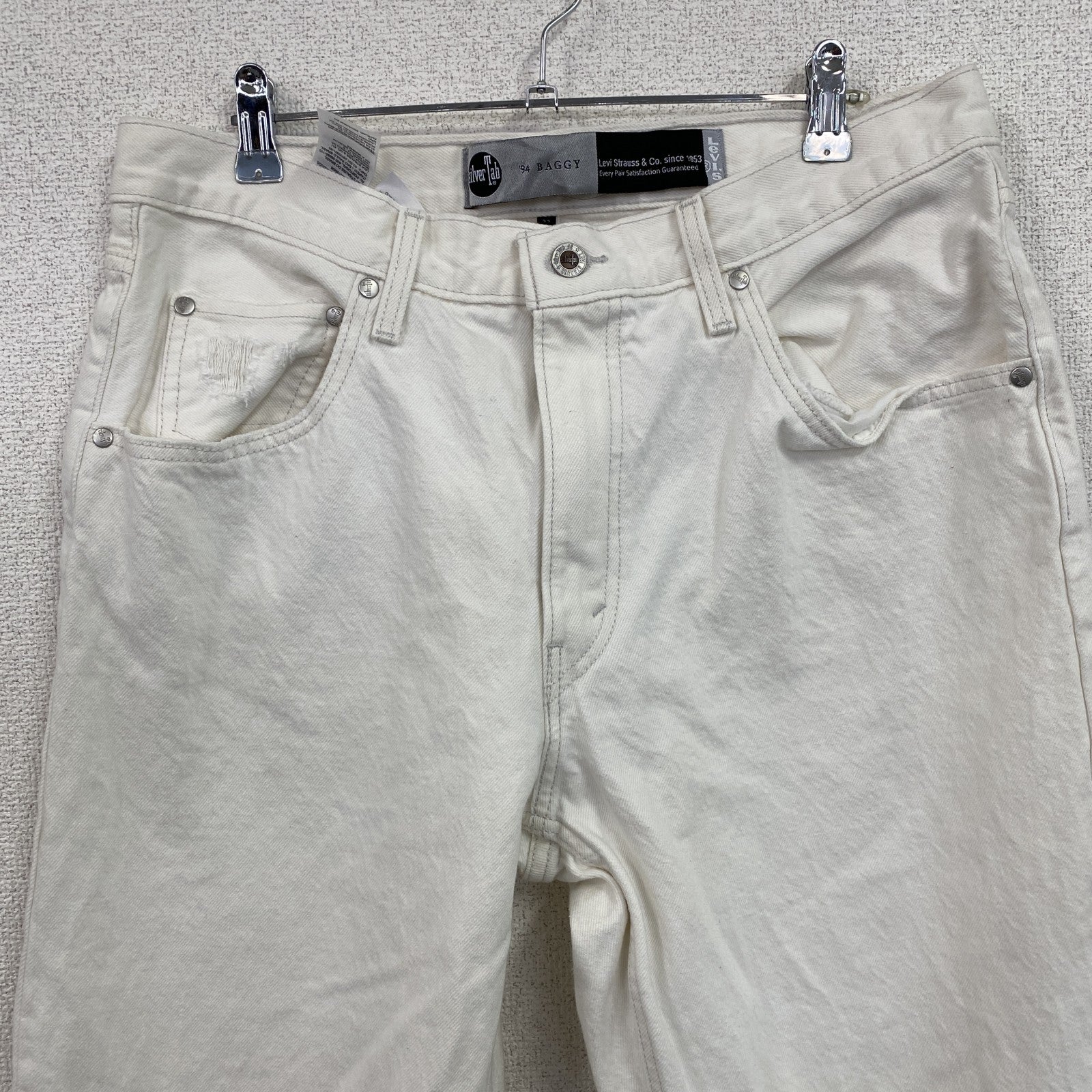 Levi’ｓ　リーバイス　silver Tab　94 BAGGY　デニムパンツ/ダメージジーンズ　ホワイト　W32サイズ