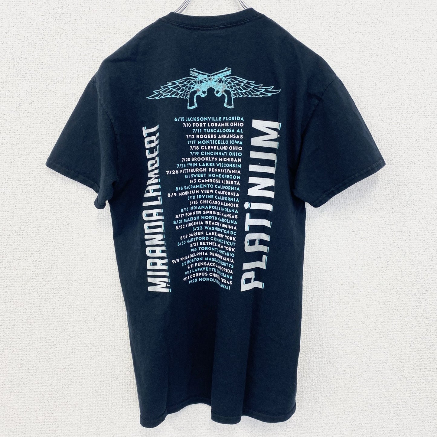 古着 used　GILDAN　半袖プリントTシャツ　音楽　ミランダランバード　レトロデザイン　クルーネック　Mサイズ