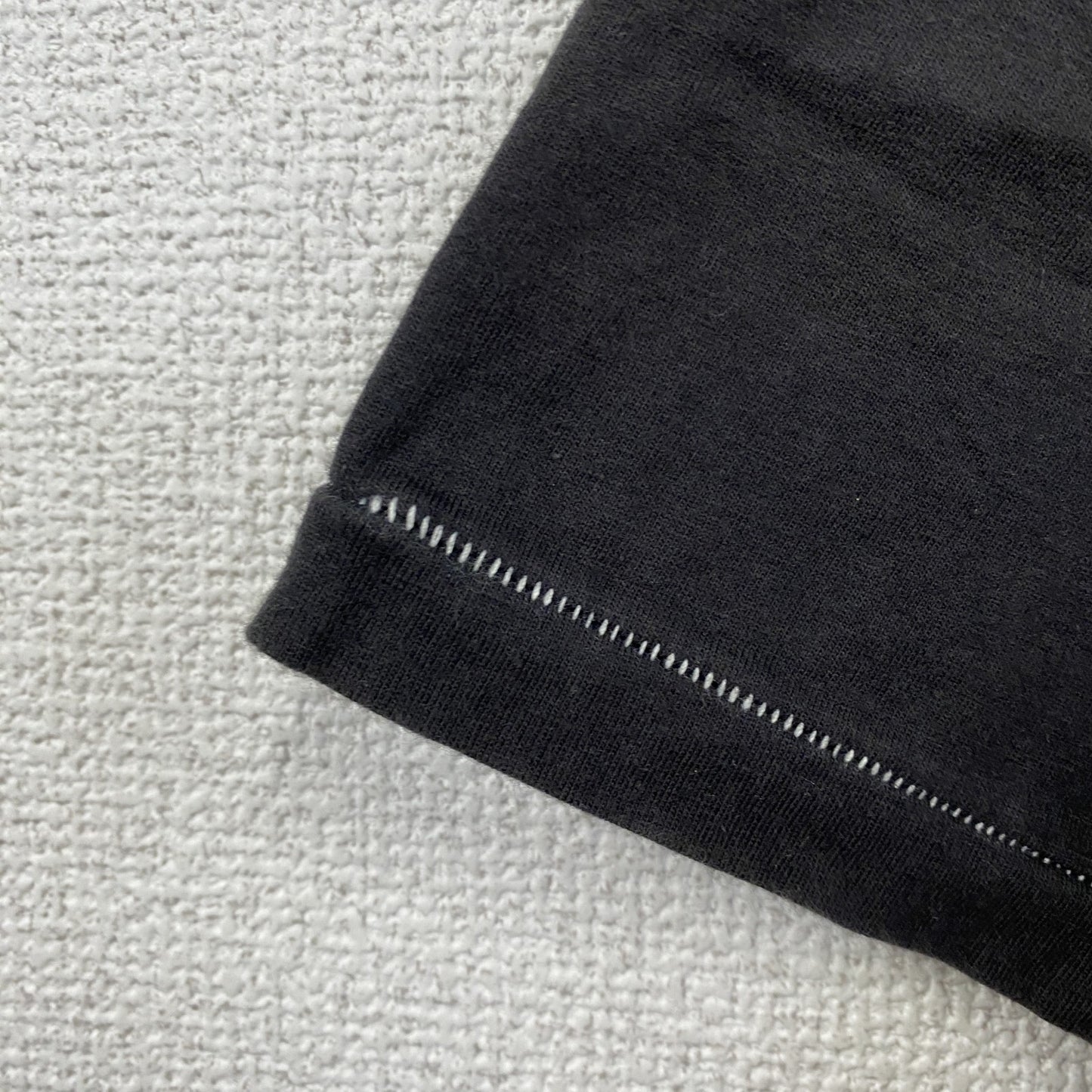 半袖プリントTシャツ　シングルステッチ　フェード　黒　ブラック　Lサイズ
