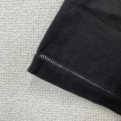 半袖プリントTシャツ　シングルステッチ　フェード　黒　ブラック　Lサイズ