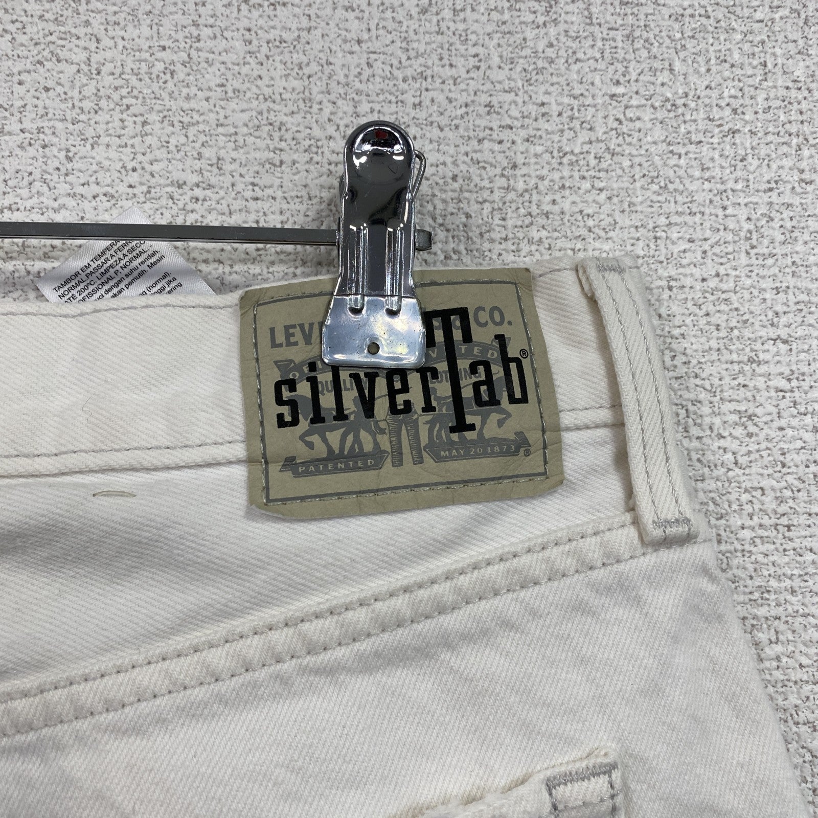 Levi’ｓ　リーバイス　silver Tab　94 BAGGY　デニムパンツ/ダメージジーンズ　ホワイト　W32サイズ