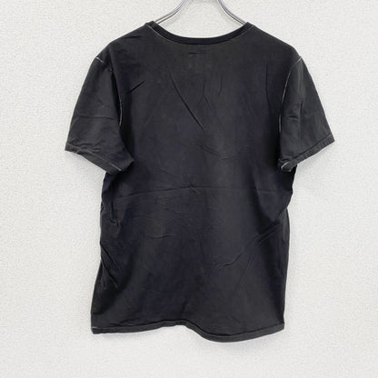 半袖プリントTシャツ　シングルステッチ　フェード　黒　ブラック　Lサイズ