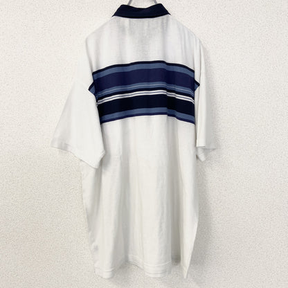 古着 used　ARROW　半袖ポロシャツ　90s　シングルステッチ　ヴィンテージ　胸ポケット　白　ホワイト　XLサイズ　