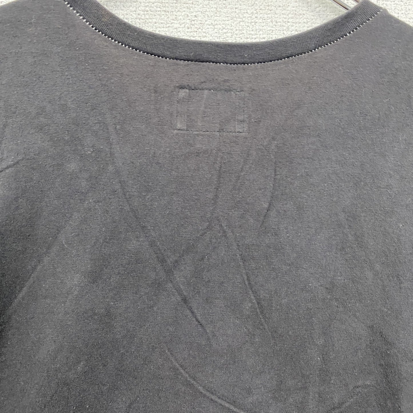 半袖プリントTシャツ　シングルステッチ　フェード　黒　ブラック　Lサイズ