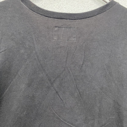 半袖プリントTシャツ　シングルステッチ　フェード　黒　ブラック　Lサイズ