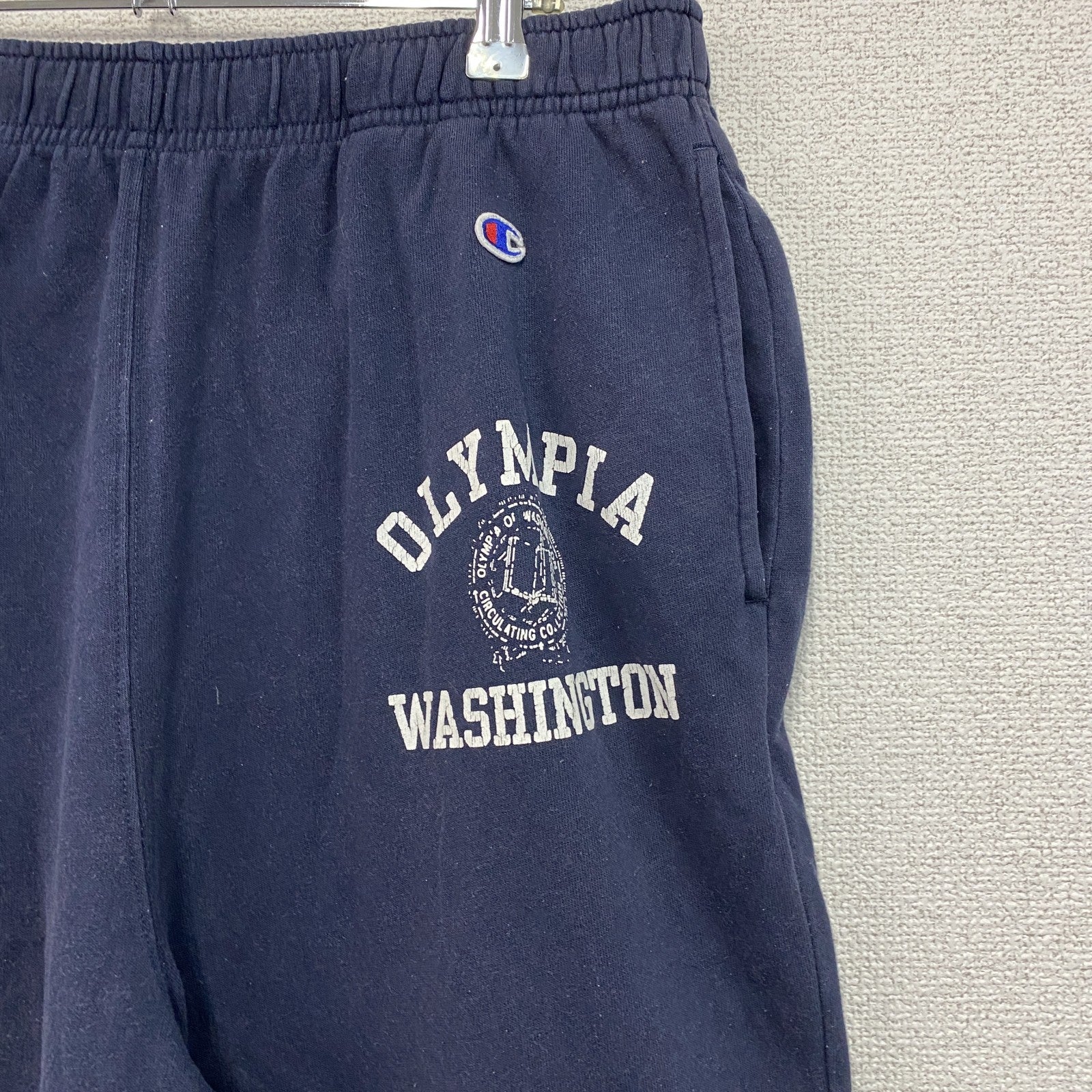 Champion　チャンピオン　スウェットパンツ　アーチプリント　3連プリント　トリコタグ　復刻　紺　ネイビー　Lサイズ