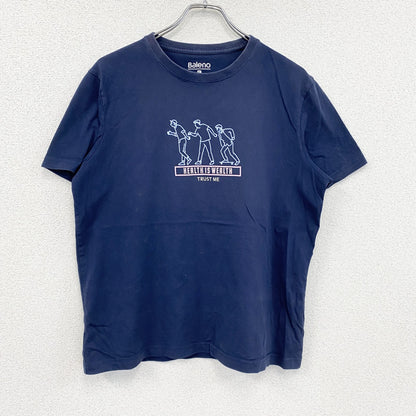 Baleno　半袖プリントTシャツ　紺 ネイビー　XLサイズ