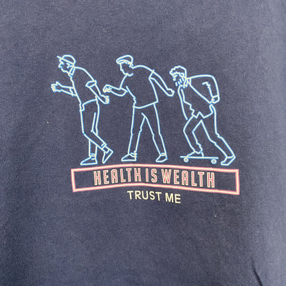 Baleno　半袖プリントTシャツ　紺 ネイビー　XLサイズ