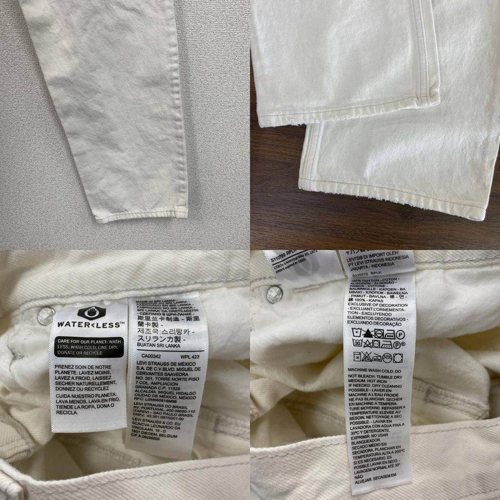 Levi’ｓ　リーバイス　silver Tab　94 BAGGY　デニムパンツ/ダメージジーンズ　ホワイト　W32サイズ