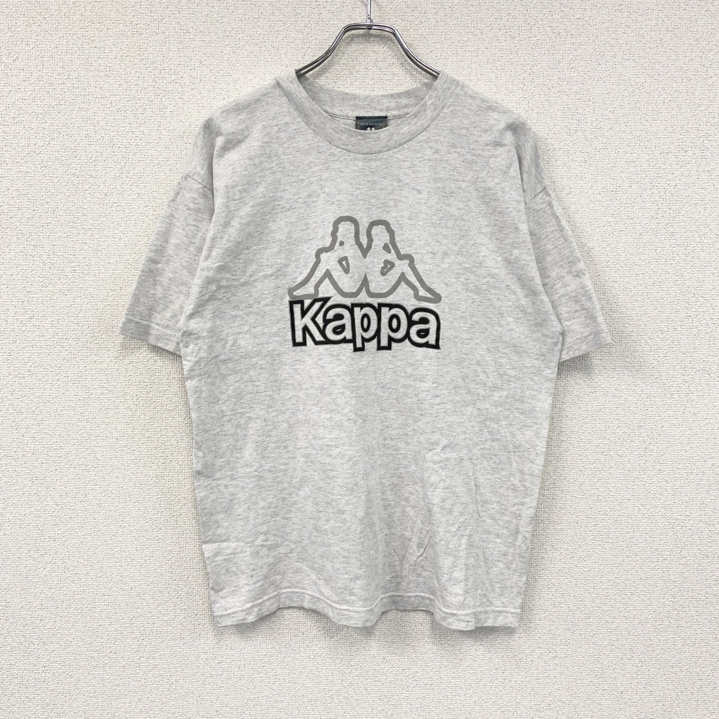 Kappa　カッパ　半袖プリントＴシャツ　霜降りグレー　Lサイズ