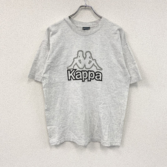 Kappa　カッパ　半袖プリントＴシャツ　霜降りグレー　Lサイズ