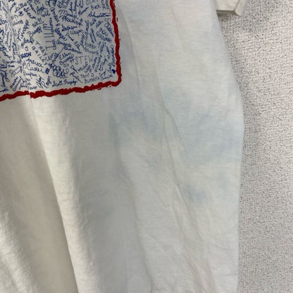 古着 used　半袖プリントTシャツ　90s　シングルステッチ　ヴィンテージ　クルーネック　レトロ　白　ホワイト　XLサイズ