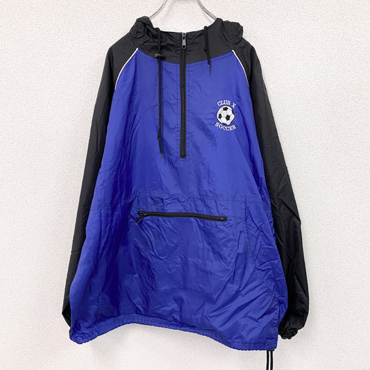 90s～　SPORT‐TEK　スポーツテック　アノラックパーカー　ヴィンテージ　青　ブルー　2XLサイズ