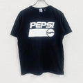 PEPSI　ペプシ　半袖プリント企業Tシャツ　デカロゴ　黒　ブラック　Lサイズ
