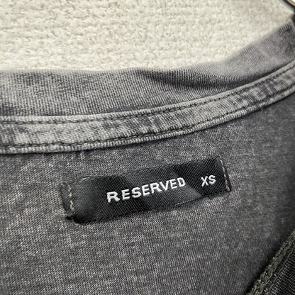 RESERVED　半袖プリントTシャツ　灰色　グレー　XSサイズ