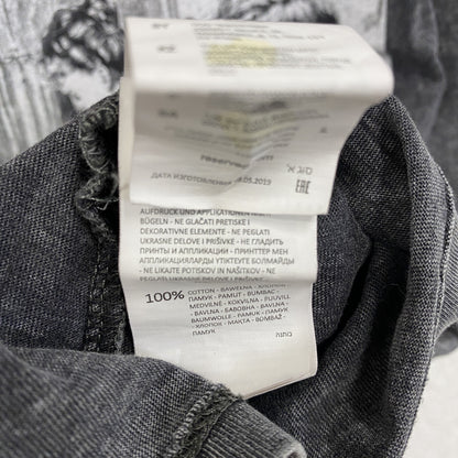 RESERVED　半袖プリントTシャツ　灰色　グレー　XSサイズ
