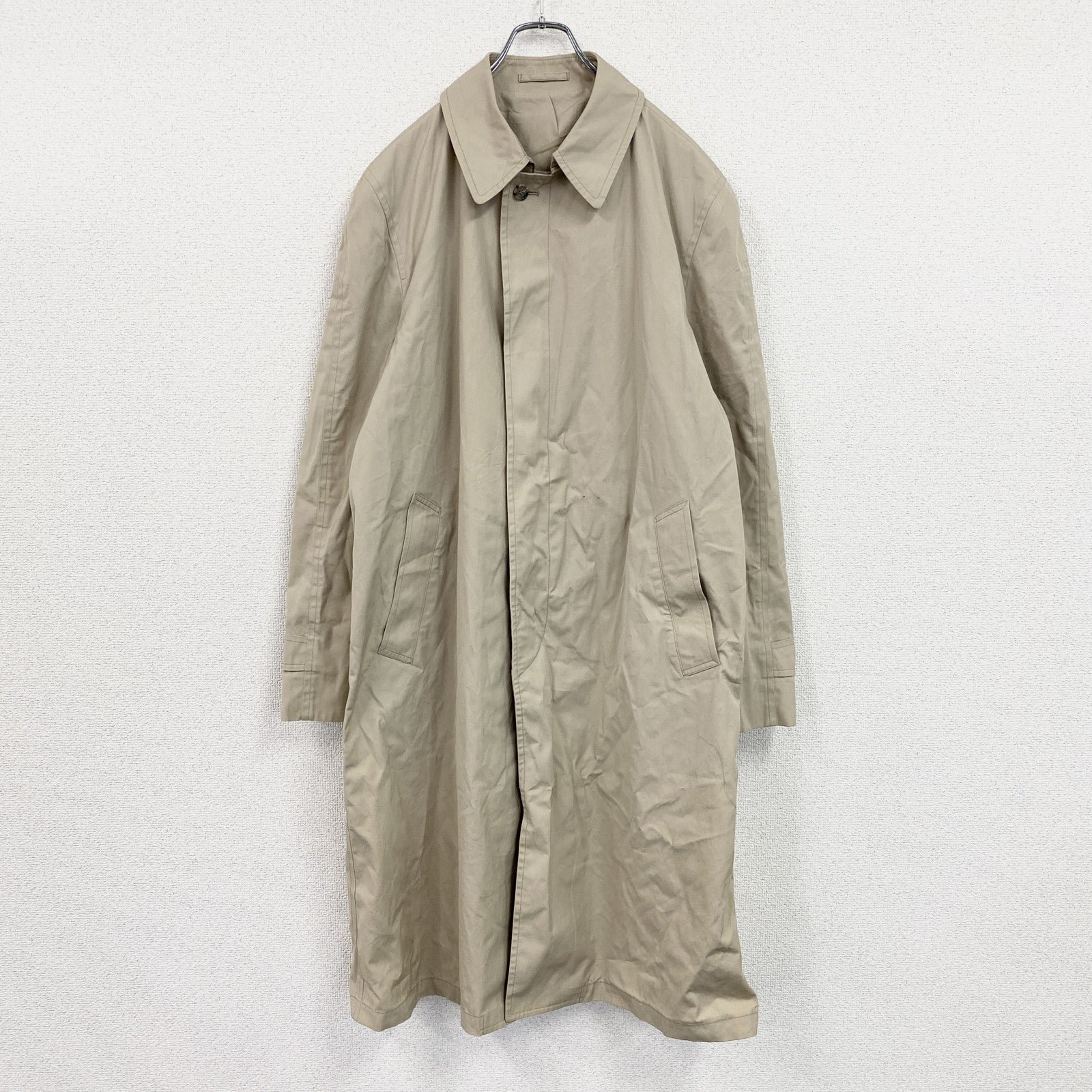 LONDON FOG　ロンドンフォグ　ステンカラーコート　比翼仕立て　ベージュ　42サイズ
