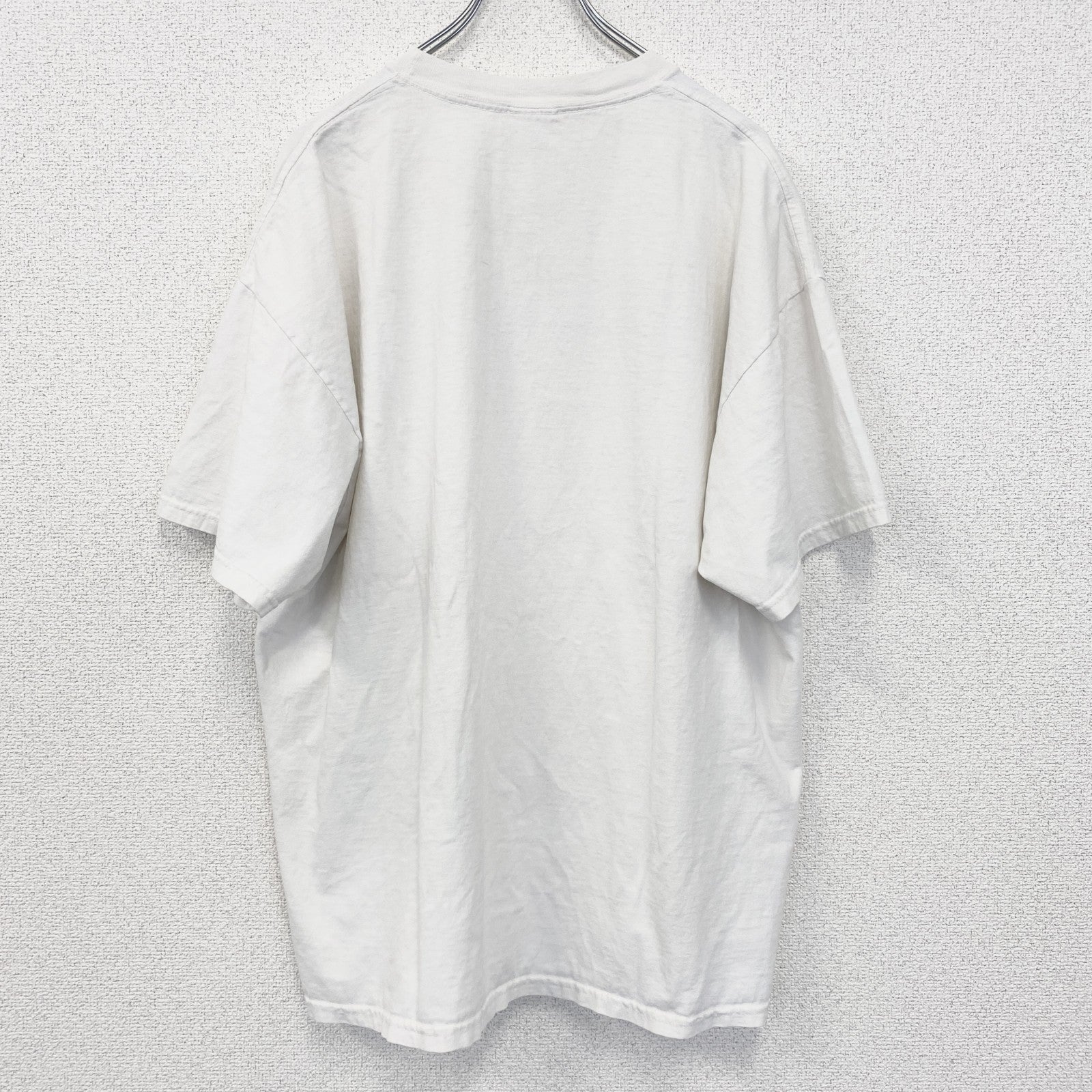 古着 used　半袖プリントTシャツ　ハードロックカフェ　音楽　ロック　白　ホワイト　クルーネック　レトロデザイン　2XLサイズ