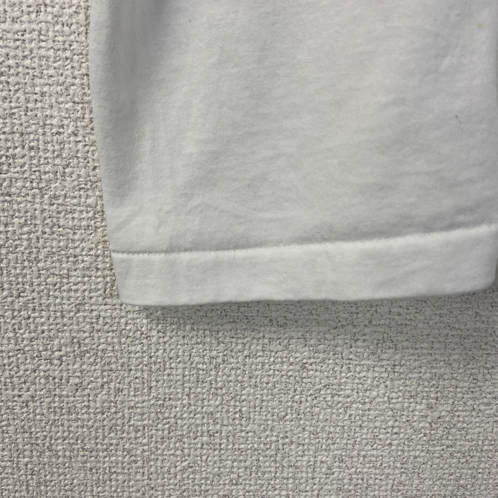 古着 used　半袖プリントTシャツ　90s　シングルステッチ　ヴィンテージ　クルーネック　レトロ　白　ホワイト　XLサイズ