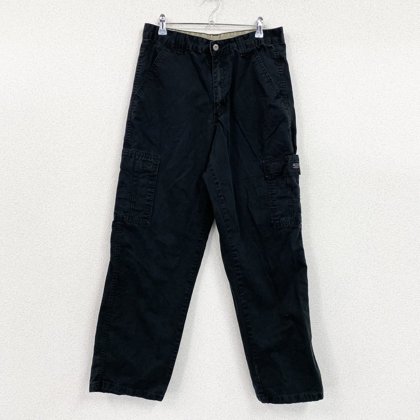 Wrangler　ラングラー　カーゴパンツ　ワークパンツ　ジップフライ　ワンポイント　黒　ブラック　32サイズ