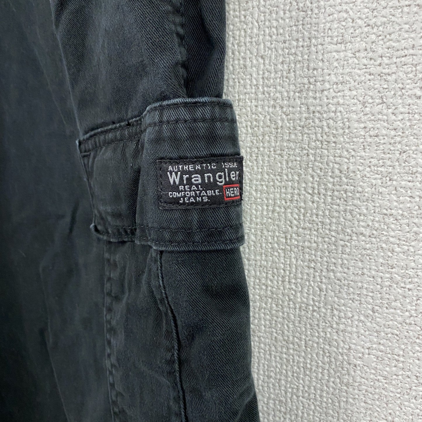 Wrangler　ラングラー　カーゴパンツ　ワークパンツ　ジップフライ　ワンポイント　黒　ブラック　32サイズ