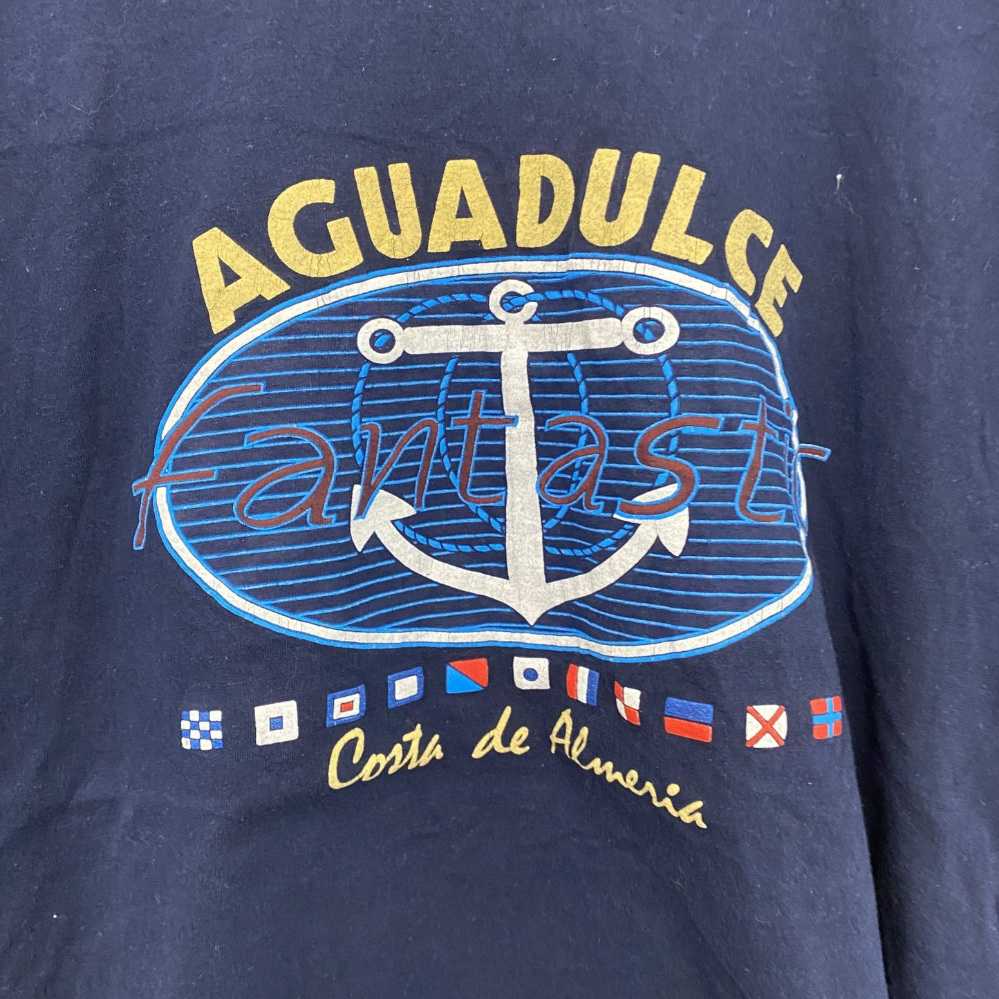 半袖プリントTシャツ　紺　ネイビー　XLサイズ