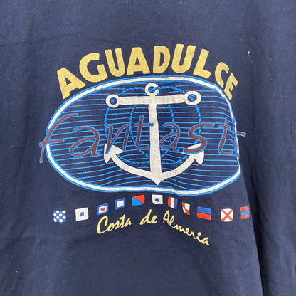 半袖プリントTシャツ　紺　ネイビー　XLサイズ