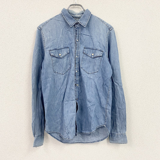 GAP　ギャップ　長袖デニムシャツ　インディゴ　Sサイズ