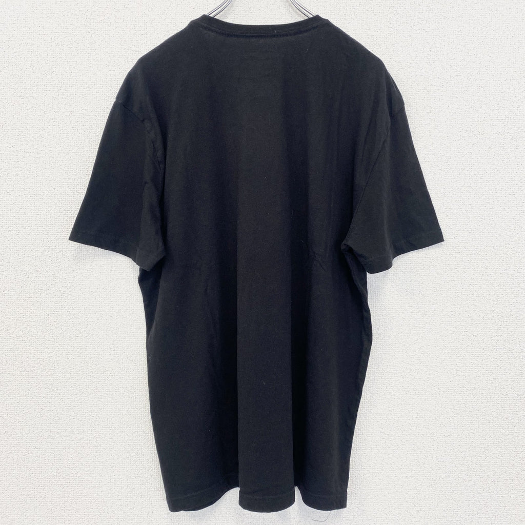古着 used　半袖バンドプリントTシャツ　ローリングストーンズ　音楽　ロック　ブラック　クルーネック　レトロデザイン　Lサイズ