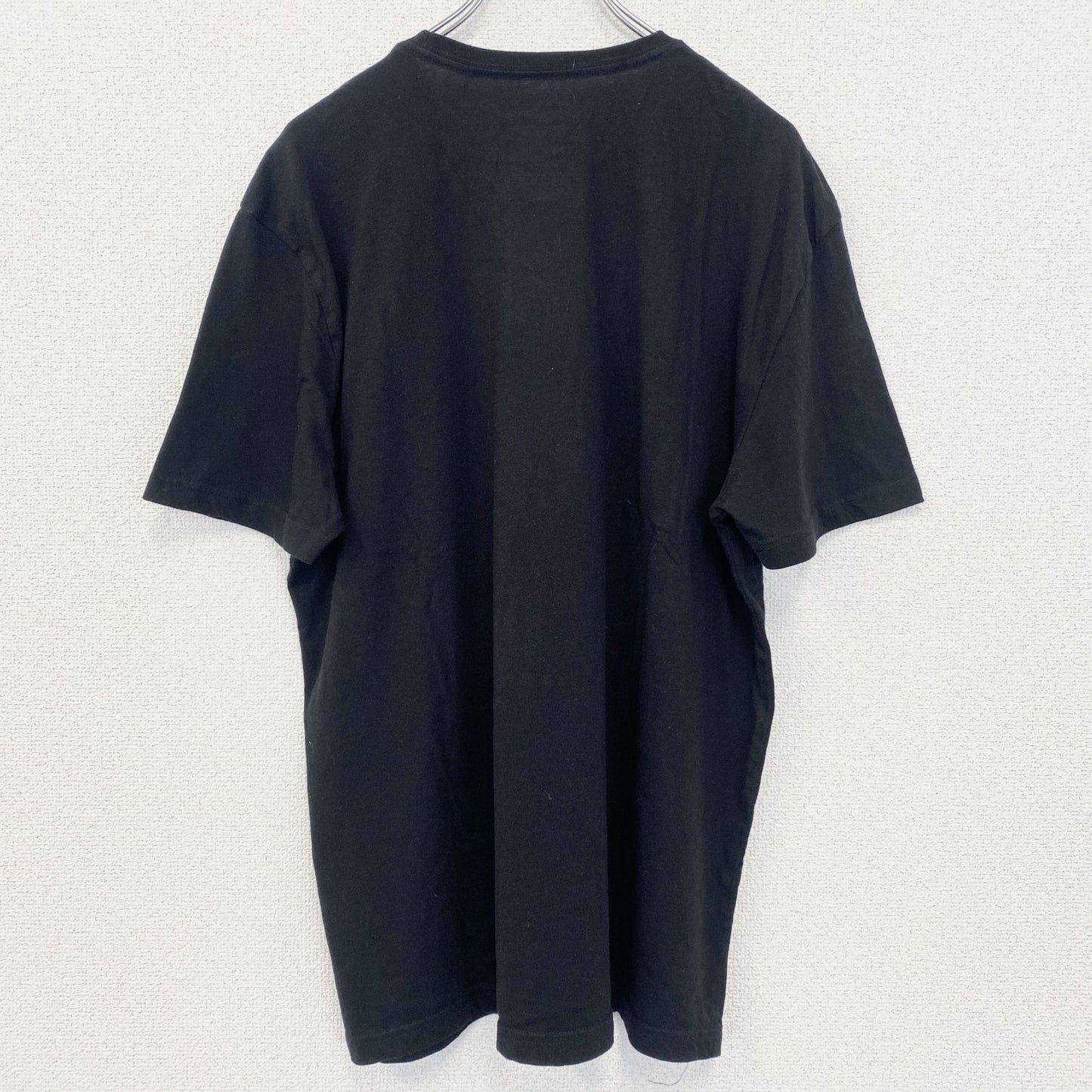古着 used　半袖バンドプリントTシャツ　ローリングストーンズ　音楽　ロック　ブラック　クルーネック　レトロデザイン　Lサイズ