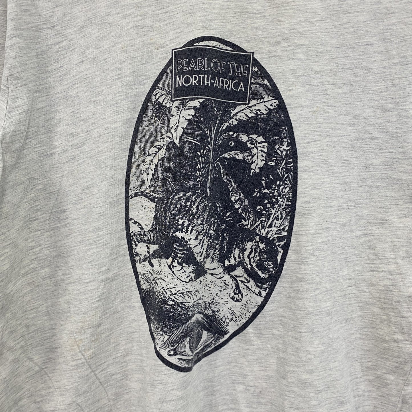 SPRINGFIELD　半袖プリントTシャツ　霜降りグレー　XLサイズ