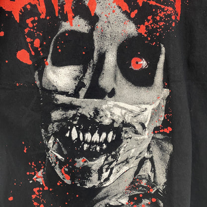 古着 used　半袖バンドプリントTシャツ　スリップノット　ヘヴィメタル　音楽　黒　ブラック　クルーネック　Lサイズ
