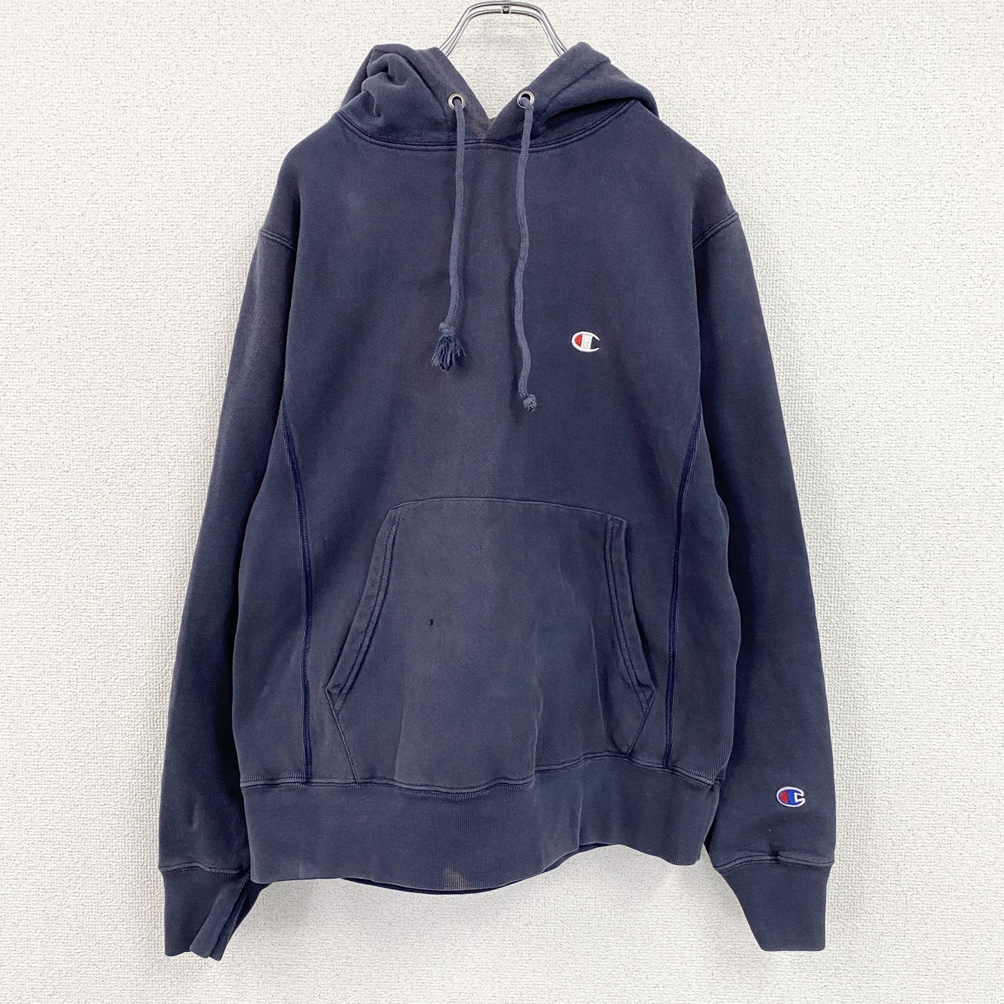 Champion　チャンピオン　リバースウィーブ　スウェットパーカー/フーディー　フェード　紺　ネイビー　Sサイズ