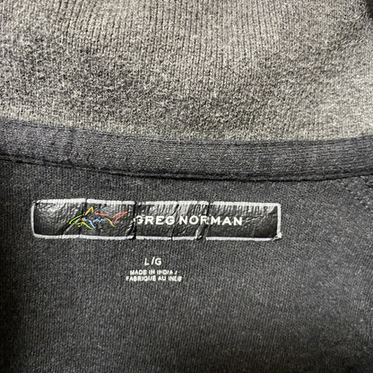 古着 used　GREG NORMAN　長袖ハーフジップスウェット　トレーナー　ワンポイントロゴ刺　秋冬服　ハイネック　Lサイズ
