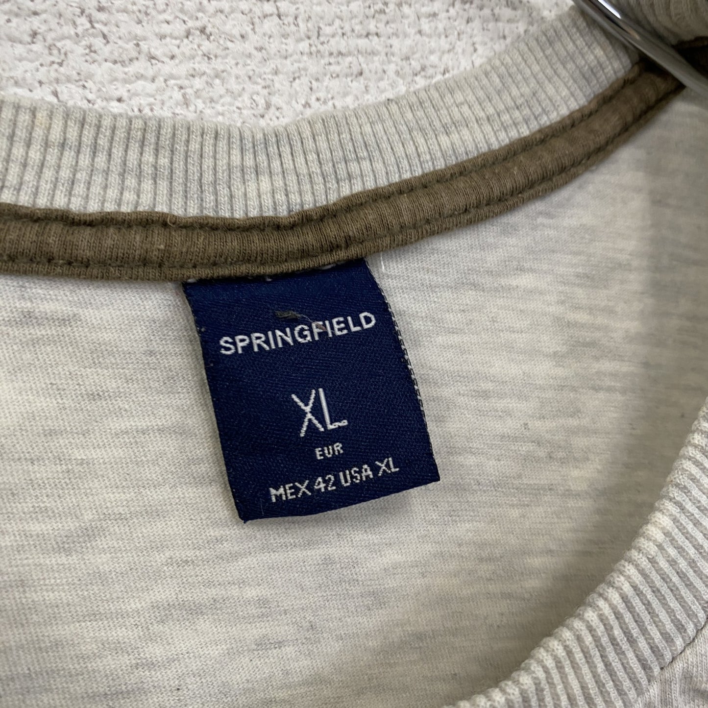 SPRINGFIELD　半袖プリントTシャツ　霜降りグレー　XLサイズ
