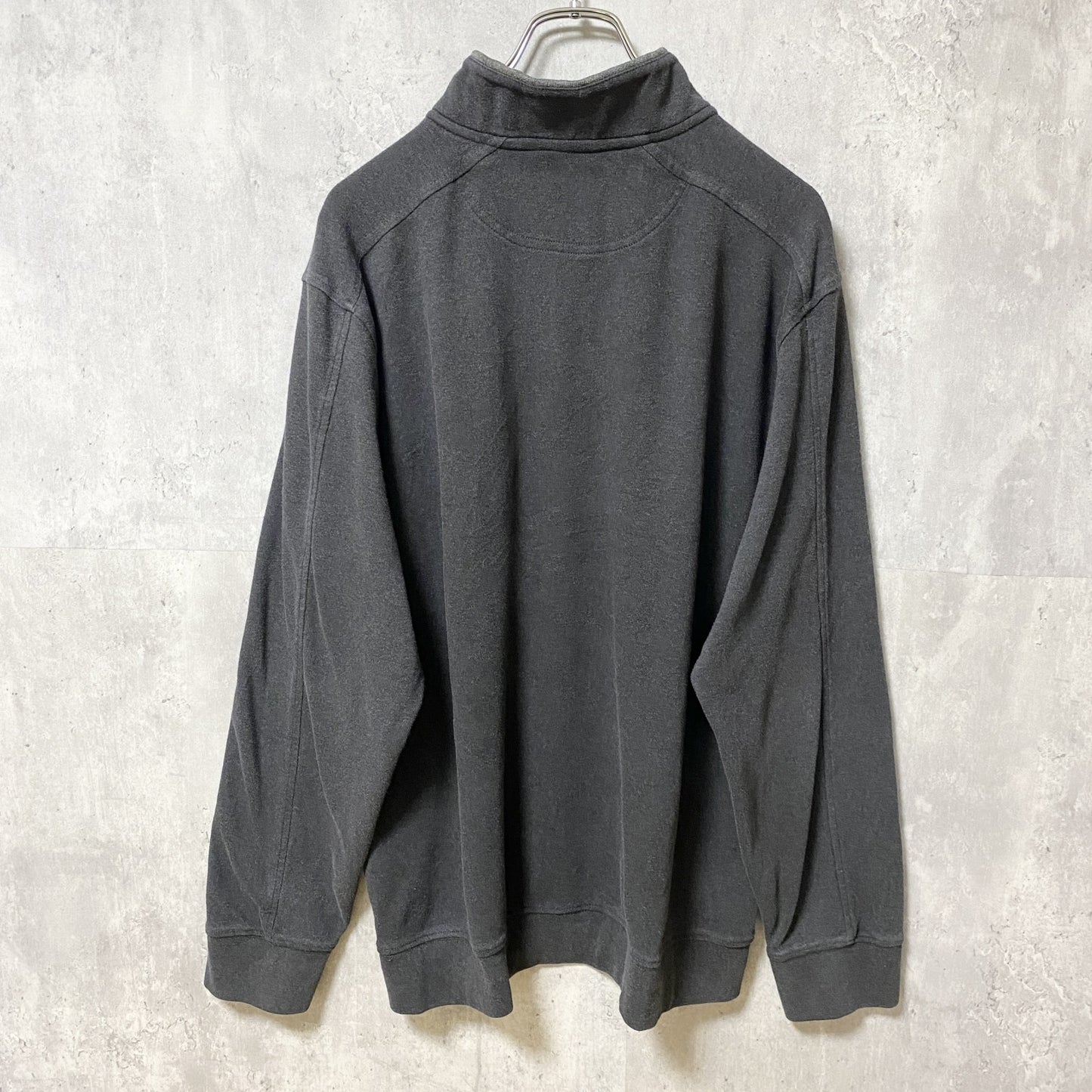 古着 used　GREG NORMAN　長袖ハーフジップスウェット　トレーナー　ワンポイントロゴ刺　秋冬服　ハイネック　Lサイズ