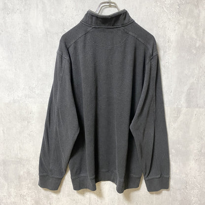 古着 used　GREG NORMAN　長袖ハーフジップスウェット　トレーナー　ワンポイントロゴ刺　秋冬服　ハイネック　Lサイズ