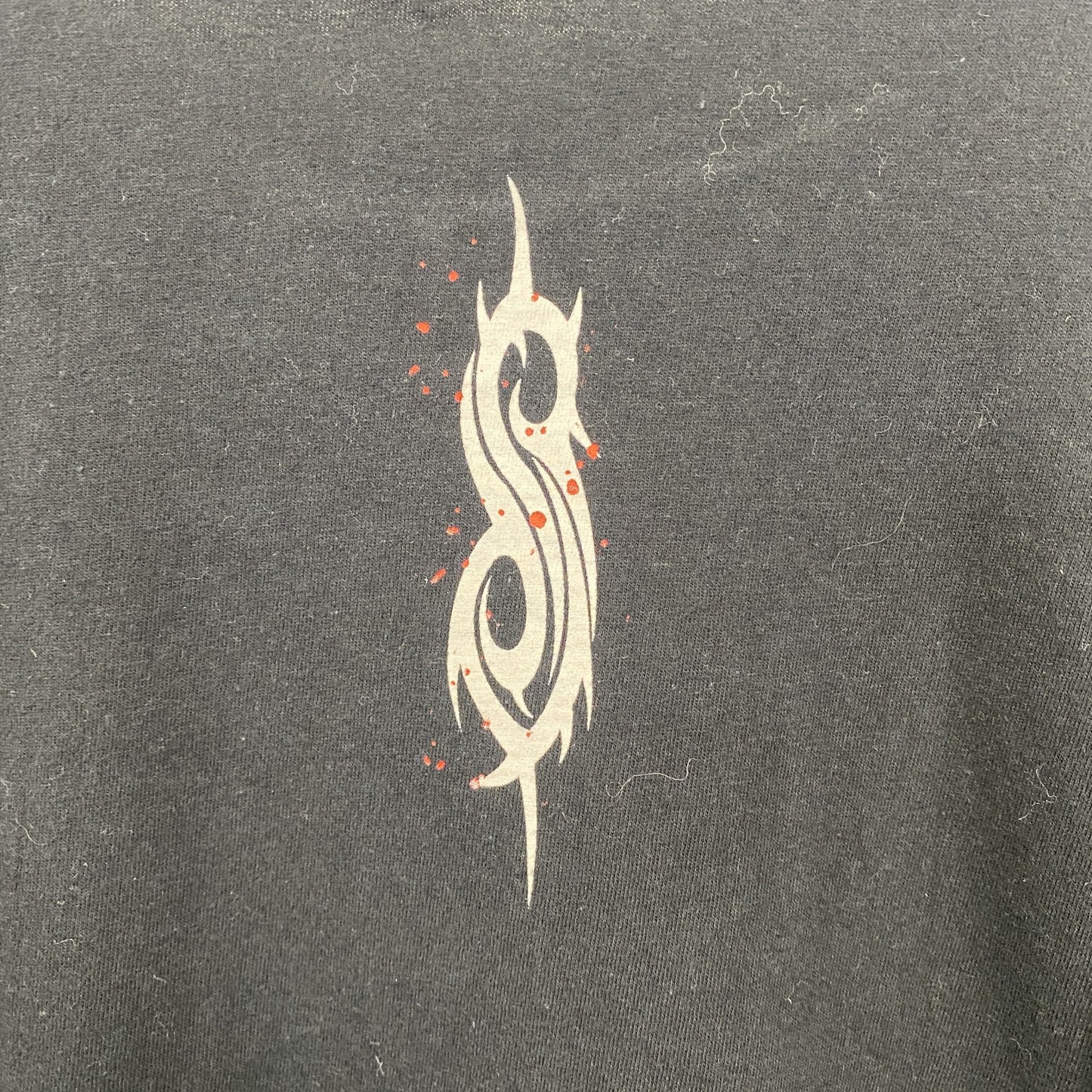 古着 used　半袖バンドプリントTシャツ　スリップノット　ヘヴィメタル　音楽　黒　ブラック　クルーネック　Lサイズ