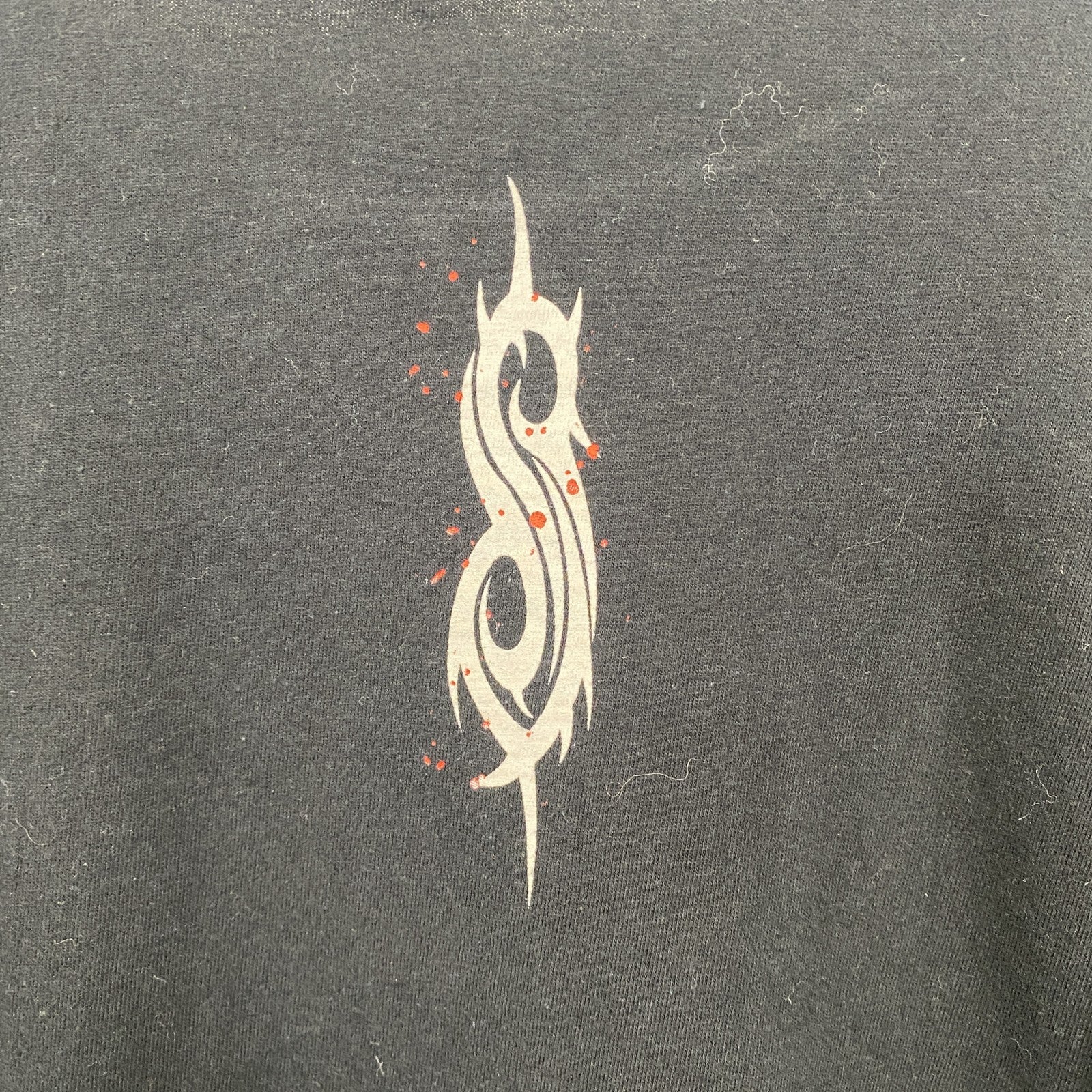 古着 used　半袖バンドプリントTシャツ　スリップノット　ヘヴィメタル　音楽　黒　ブラック　クルーネック　Lサイズ