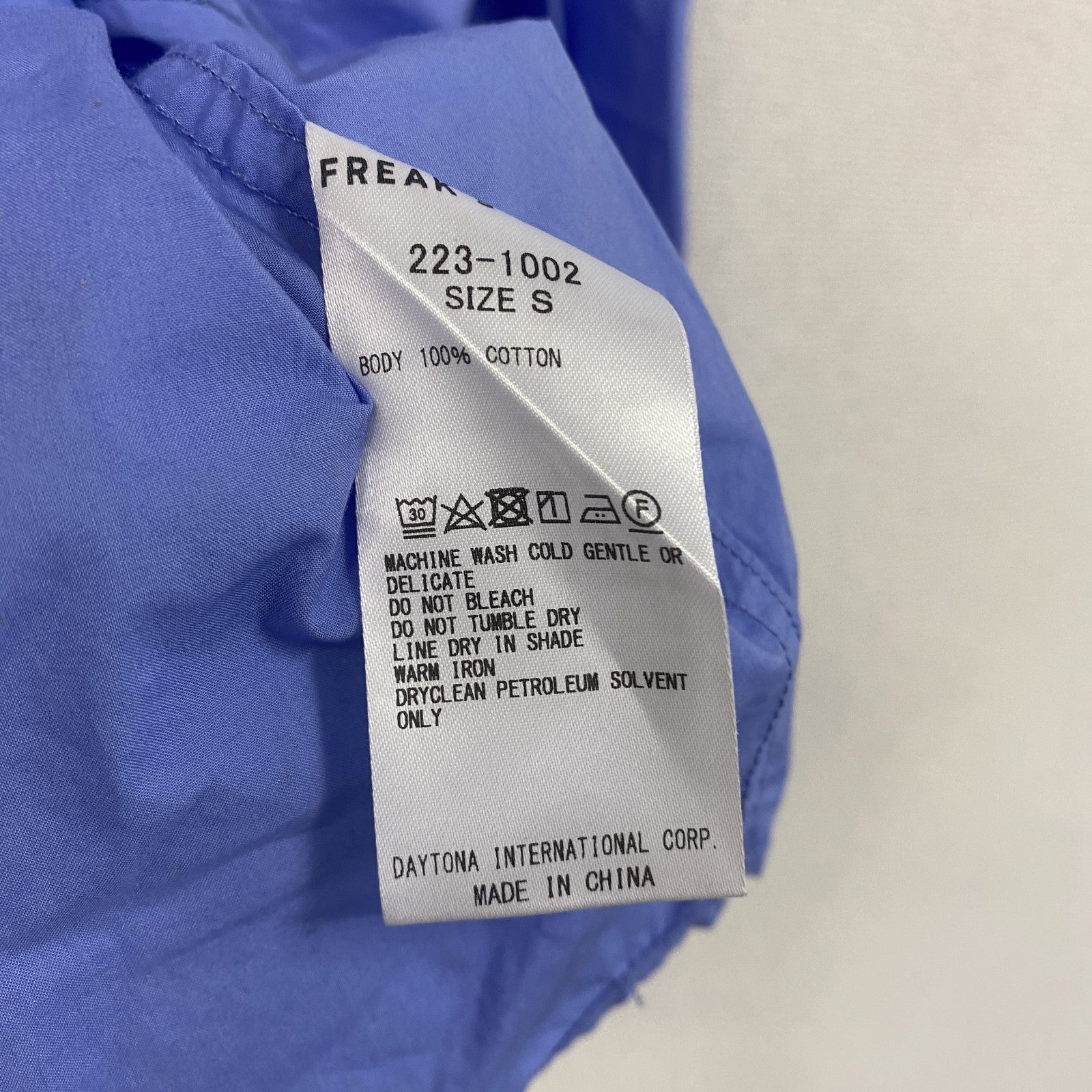 TOWN CRAFT　タウンクラフト　FREAK’S STORE　フリークスストア　長袖シャツ　青　ブルー　Sサイズ