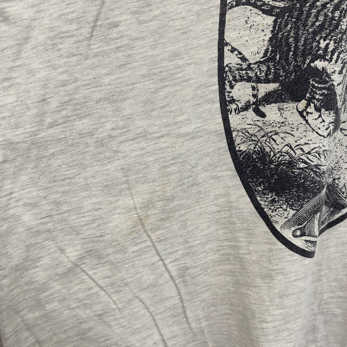 SPRINGFIELD　半袖プリントTシャツ　霜降りグレー　XLサイズ